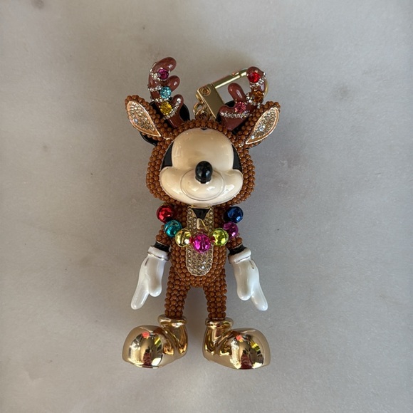 Mickey Mouse Disney BaubleBar Reindeer Keychain Bag Charm - Picture 5 of 6